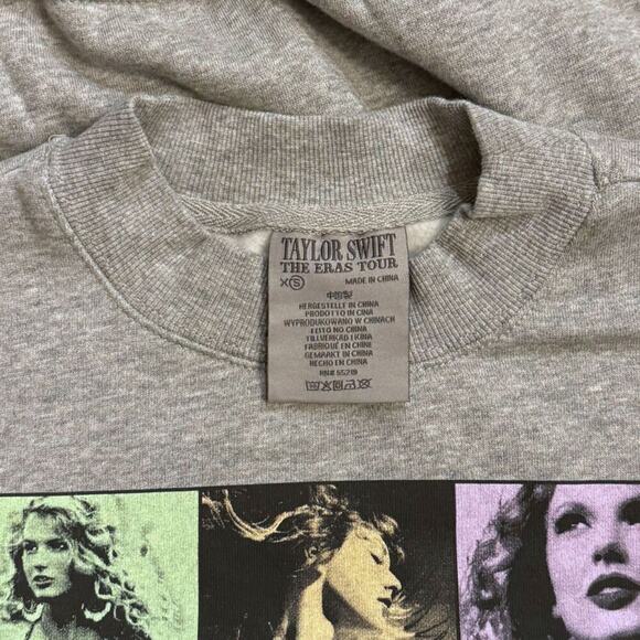 NEW Taylor Swift THE ERAS TOUR II Gray Crewneck Sweatshirt size XS 2024 TTPD - Picture 3 of 6